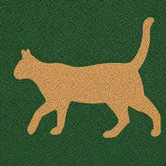 Støtmatte med motiv | 45 mm Grønn støtmatte med katt