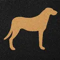 Støtmatte med motiv | 45 mm Svart støtmatte med hund