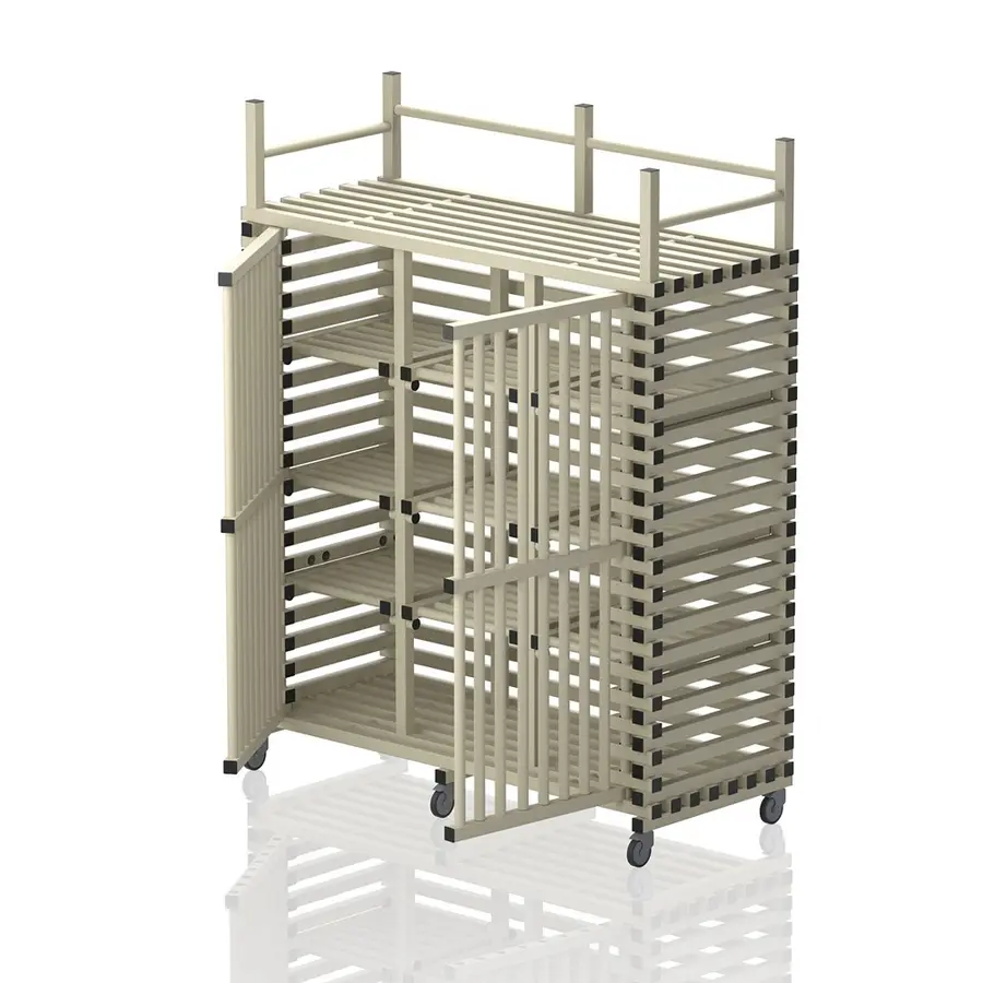 Oppbevaringsskap med topphylle Mega Beige | 176 x 76 x 227 cm 