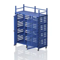 Oppbevaringsskap med topphylle Mega Bl&#229; | 176 x 76 x 227 cm