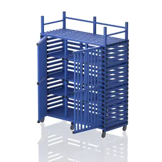 Oppbevaringsskap med topphylle Mega Bl&#229; | 176 x 76 x 227 cm