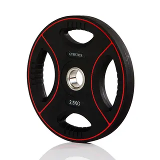 Gummierte vektskiver 2,5 kg for gruppetrening, styrketrening og pump