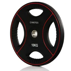 Gummierte vektskiver 10 kg for gruppetrening, styrketrening og pump