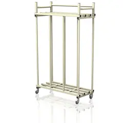 Oppbevaringsvogn for flyteleker &amp; matter Beige | 140 x 60 x 225 cm (LxDxH)