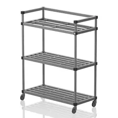 Oppbevaringshylle med kroker | Gr&#229; 177 x 138 x 60 cm