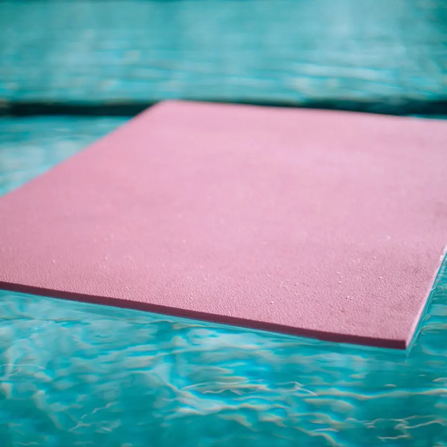 Babyflåte rosa uten hull 100 x 75 x 1,5 cm flåt til svømmehall 