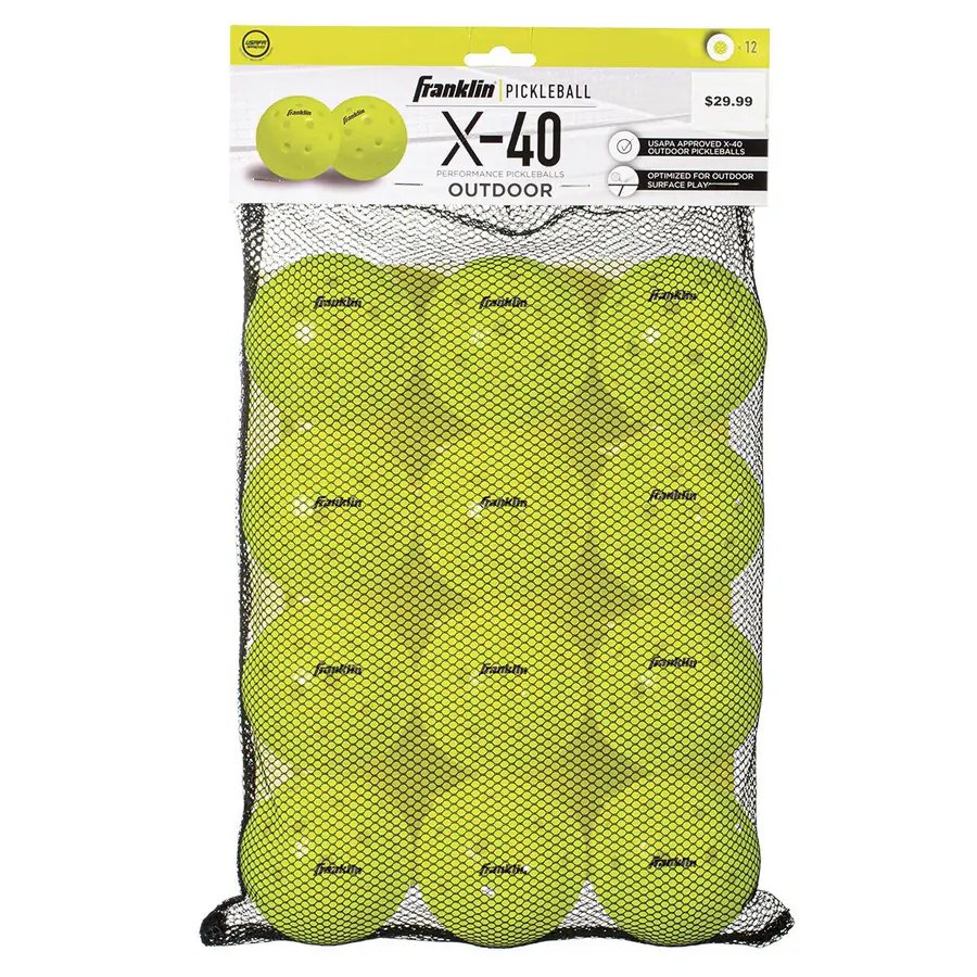 Pickleball X-40 Utendørs ball Optic 12 stk. | Trening og match 