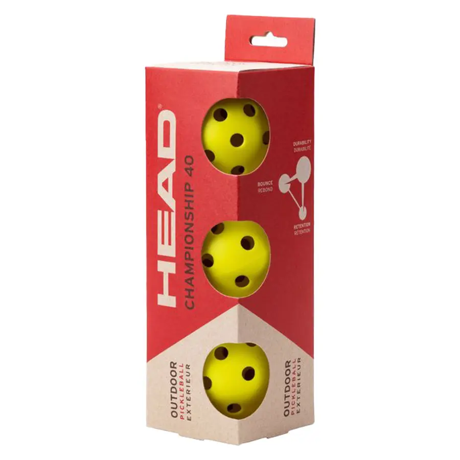 Pickleball Championship 40 Utendørs ball 3 stk. | Fritid, trening og match 
