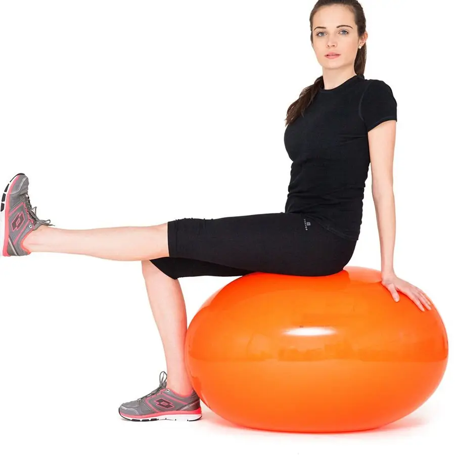 Terapiball - Eggball oransje 55 cm Styrke og stabiliseringsøvelser 