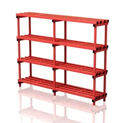 Hyllereol 200 cm | R&#248;d 200 x 40 x 153 cm (B x D x H)