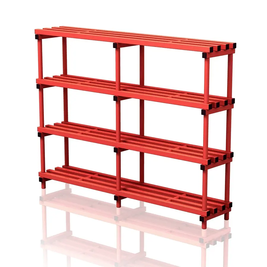 Hyllereol 200 cm | Rød 200 x 40 x 153 cm (B x D x H) 