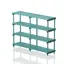 Hyllereol 200 cm | Grønn 200 x 50 x 153 cm (B x D x H) 