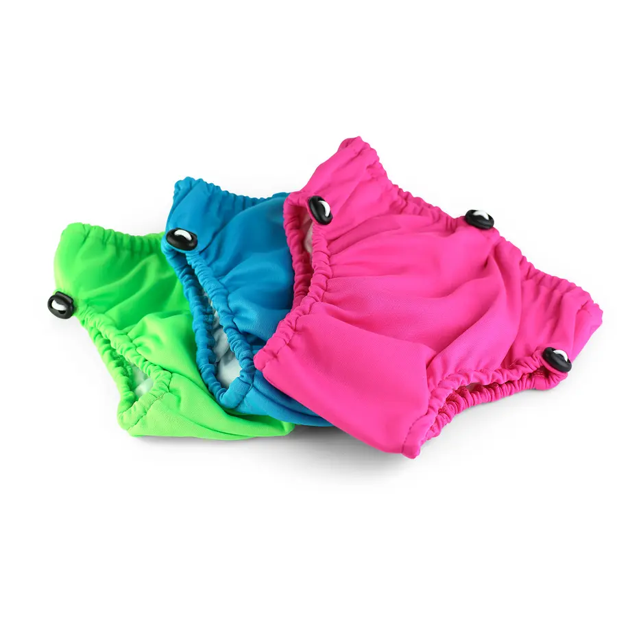 Aqua Nappy Klubben Badebleie | 6-12 mnd Rosa | Justerbar strikk i midje og lår 