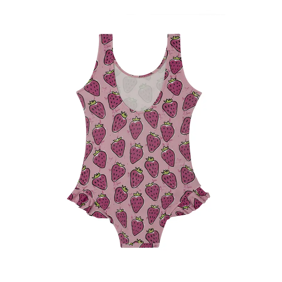 Strawberry Badedrakt 104-110cm Slipstop | Rosa | Polyester/Elastan 