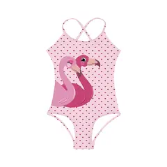 Sisi Badedrakt 128-134cm Slipstop | Rosa | Polyester/Elastan
