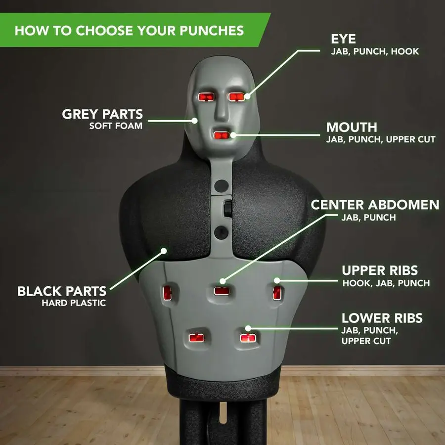 Slam Man boksestativ Datastyrt reaksjonstrener 