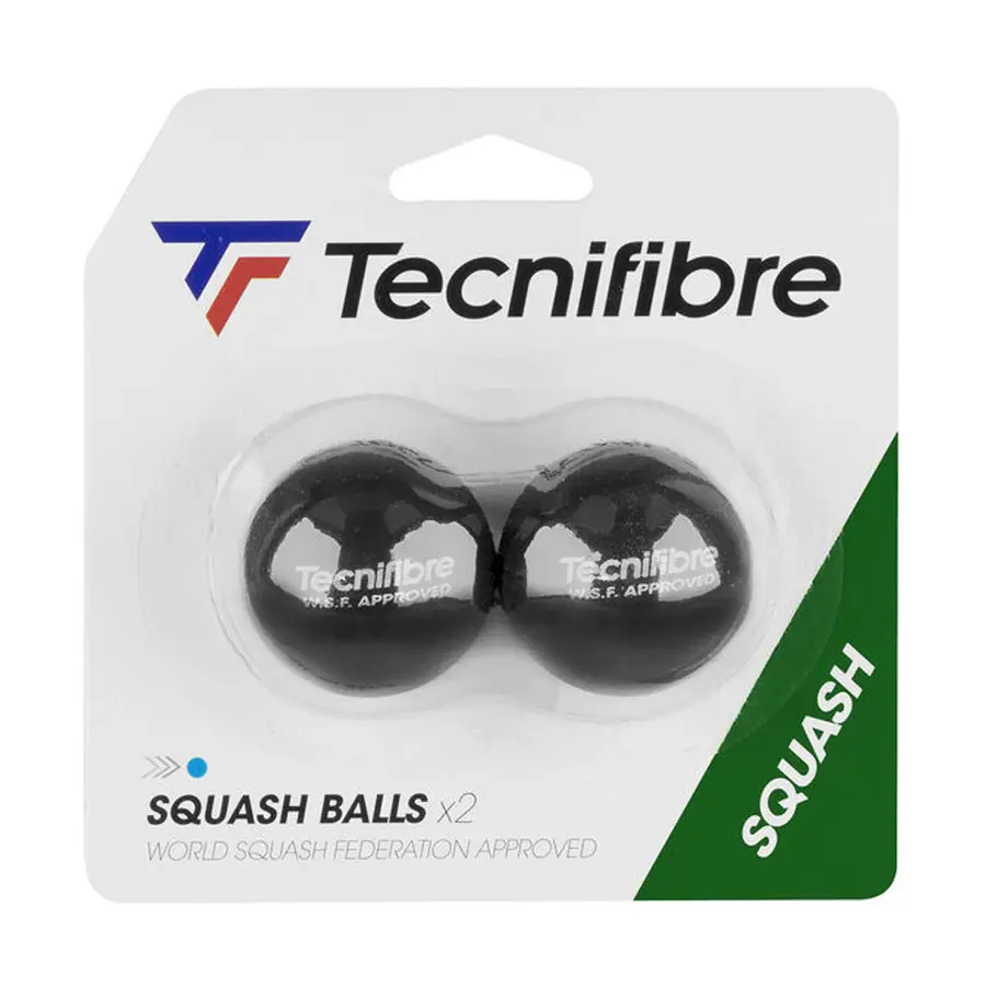 Tecnifibre Squashball Blue Dot (2) Ekstra sprett | Nybegynner 