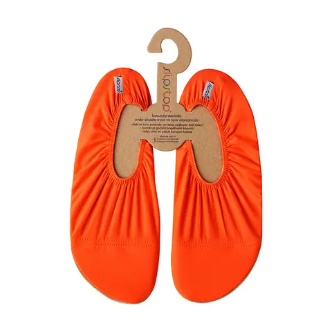 Slipstop Antisklisokker Neon Orange Allsidige gymsokker voksen