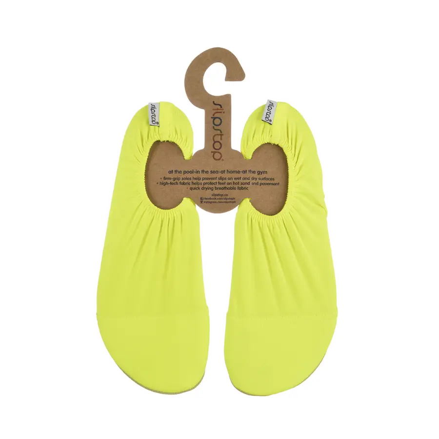 Slipstop Antisklisokker Neon Yellow S Allsidige gymsokker voksen 
