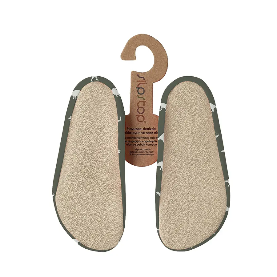 Slipstop Antisklisokker Dino Green XS Allsidige gymsokker barn 