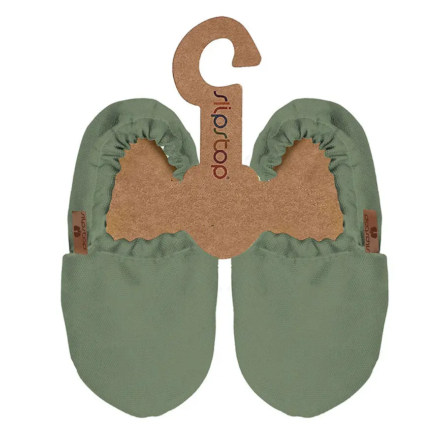 Slipstop Tøfler Khaki Junior XS Barnetøfler med antiskli 