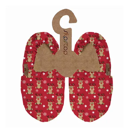 Slipstop T&#248;fler Rudolph Julet&#248;fler med antiskli til barn