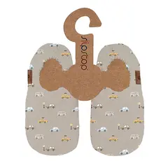 Slipstop T&#248;fler Cars Naturel 0-6 Mnd Barnet&#248;fler med antiskli