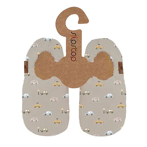 Slipstop T&#248;fler Cars Naturel Barnet&#248;fler med antiskli