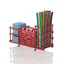 Multi utstyrsvogn med 2 rom og 3 hyller Rød | 193 x 69 x 111 cm (L x D x H) 