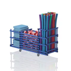 Multi utstyrsvogn med 2 rom og 3 hyller Bl&#229; | 193 x 69 x 111 cm (L x D x H)
