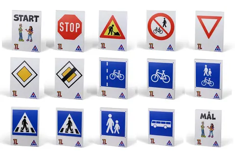 TL Skiltpakke med trafikkskilt | 15 stk V&#230;rbestandige trafikkskilt
