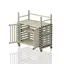 Oppbevaringsskap med låsbart rom Beige | 137 x 126 x 69 cm 