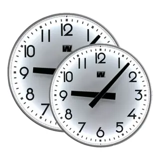 Klokke til utend&#248;rs bruk | Analog LED belysning | GPS 230VAC | Veggmontert