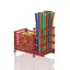 Multi utstyrsvogn med 2 rom Rød | 144 x 69 x 111 cm (L x B x H) 
