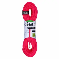 Klatretau Beal ZENITH 9,5mmx60m Dynamisk enkelttau | Rosa