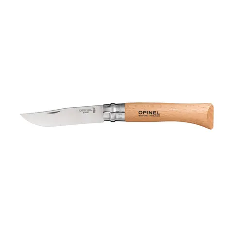 Opinel N&#176;10 Stainless Steel Foldekniv Flerbrukskniv for tur og hverdag