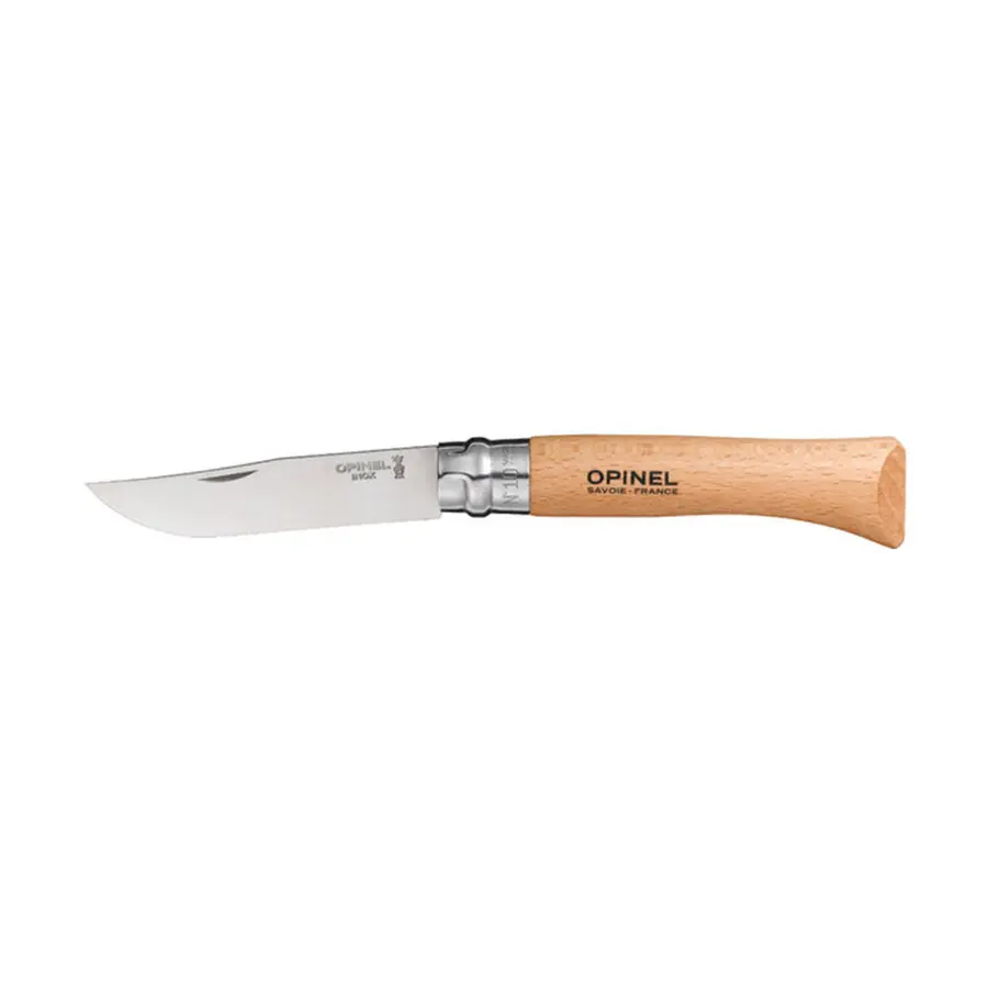 Opinel N°10 Stainless Steel Foldekniv Flerbrukskniv for tur og hverdag 
