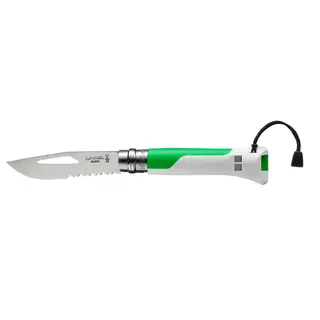 Opinel N&#176;08 Outdoor Foldekniv | Gr&#248;nn Solid lommekniv for hverdagsturene