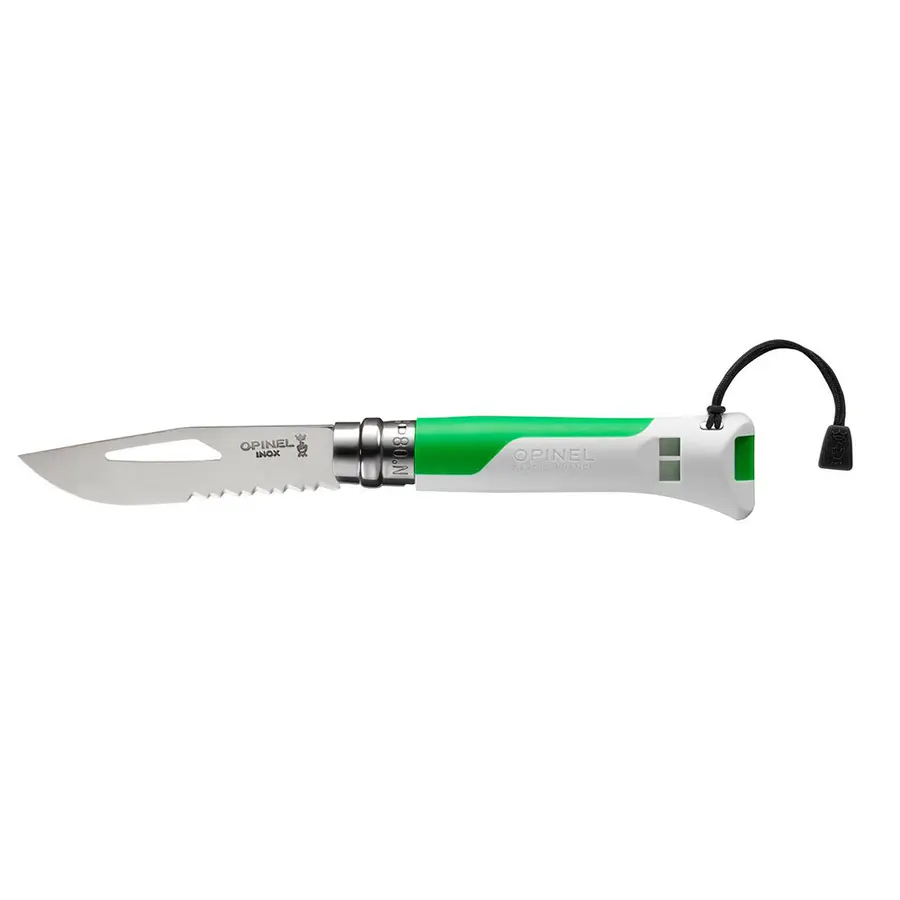 Opinel N°08 Outdoor Foldekniv | Grønn Solid lommekniv for hverdagsturene 