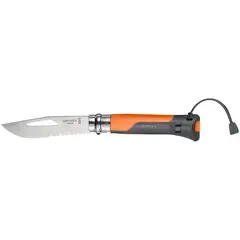 Opinel N&#176;08 Outdoor Foldekniv | Oransje Solid lommekniv for hverdagsturene