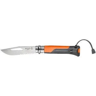 Opinel N&#176;08 Outdoor Foldekniv | Oransje Solid lommekniv for hverdagsturene