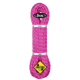 Klatretau Beal ICE LINE 8,1mmx60m DRY | Dynamisk halvtau | Rosa