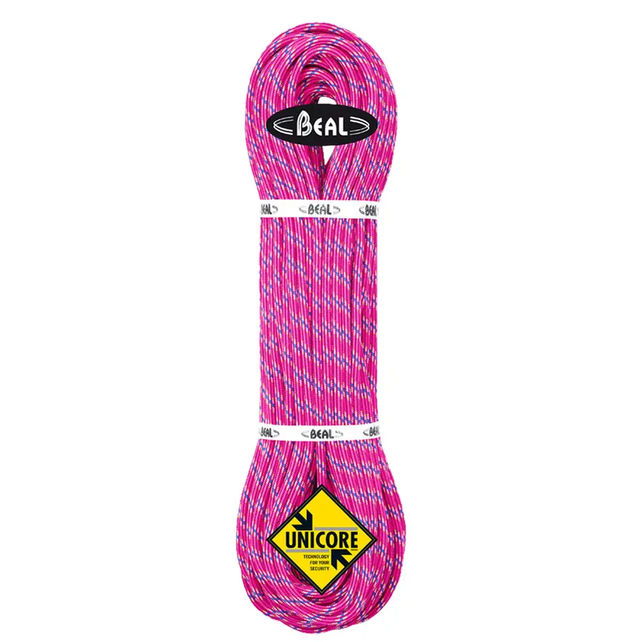 Klatretau Beal ICE LINE 8,1mmx60m DRY | Dynamisk halvtau | Rosa 