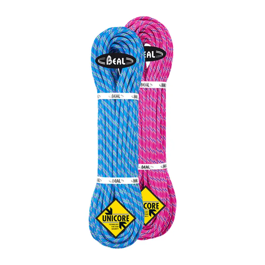 Klatretau Beal ICE LINE 8,1mmx60m DRY | Dynamisk halvtau | Rosa 