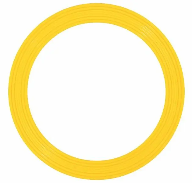 Motorikk- og lekering 18 cm | Gul 18 cm liten flat ring til aktiviteter 