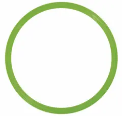 Motorikk- og lekering 35 cm | Gr&#248;nn 35 cm flat ring til aktiviteter