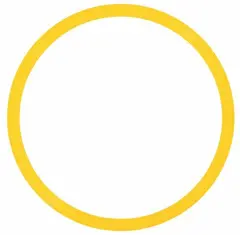 Motorikk- og lekering 35 cm | Gul 35 cm flat ring til aktiviteter