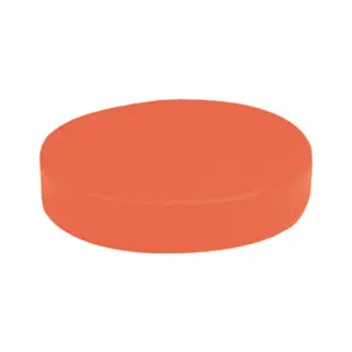 Rund sittepute | Oransje Diameter 35 cm | Tykkelse 7 cm