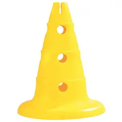 Markeringskjegle med hull | 32 cm 1 stk gul kjegle