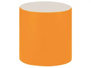 Skummodul | Sylinderbase L i skum 60x60 cm | oransje/ivory